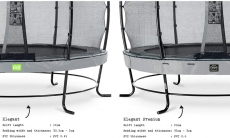 Батут з сіткою Exit Elegant Premium 3050 мм gray